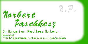 norbert paschkesz business card